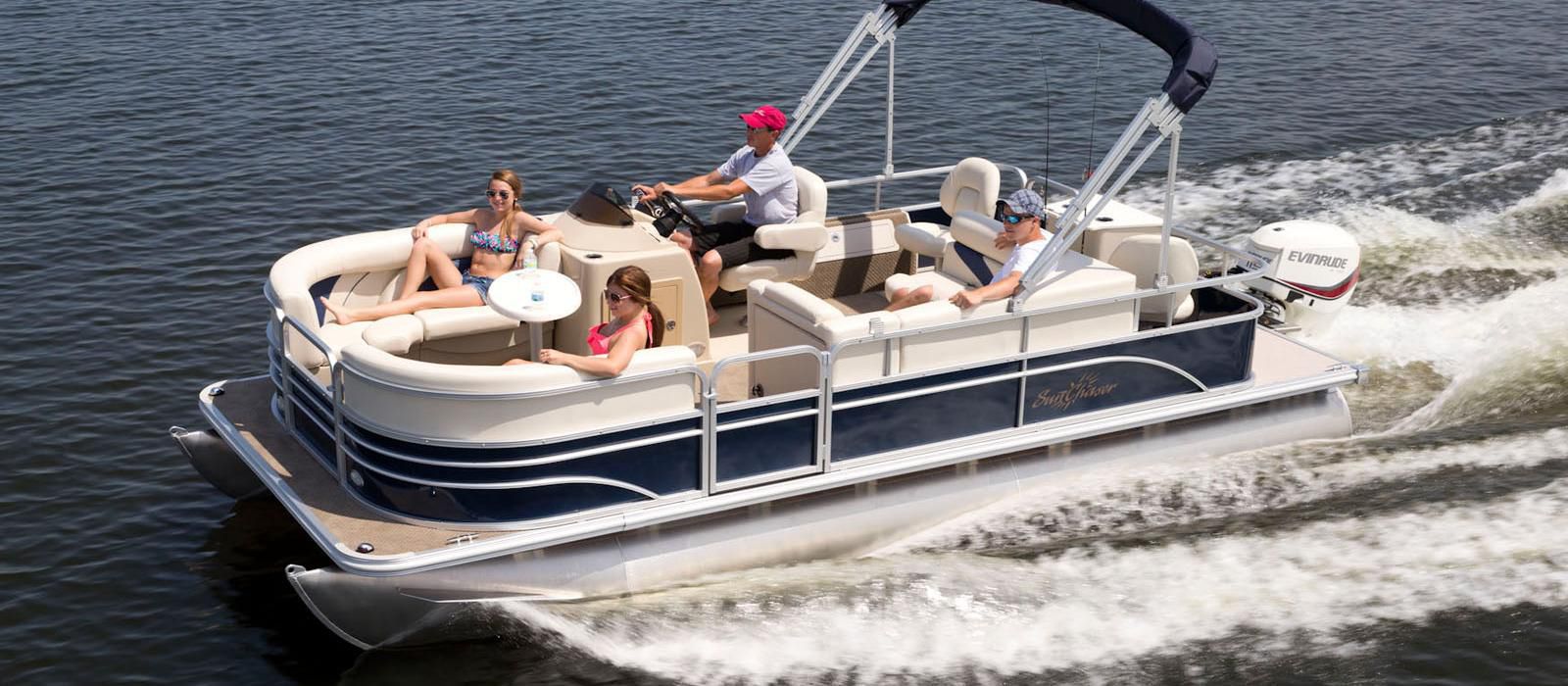 Outboard pontoon boat 8520 CNF EXP Sunchaser Corp sportfishing