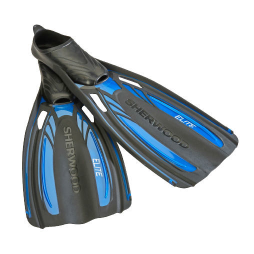 Dive Fins - Elite - Sherwood Scuba - Rubber   Full-foot   Multi-color