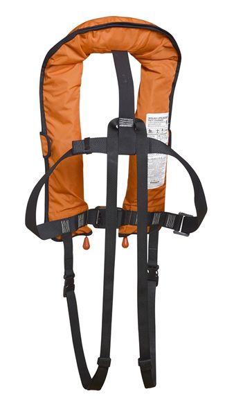 Self inflating Life Jacket Seacrewsader 2010 Crewsaver 275 N With Safety Harness