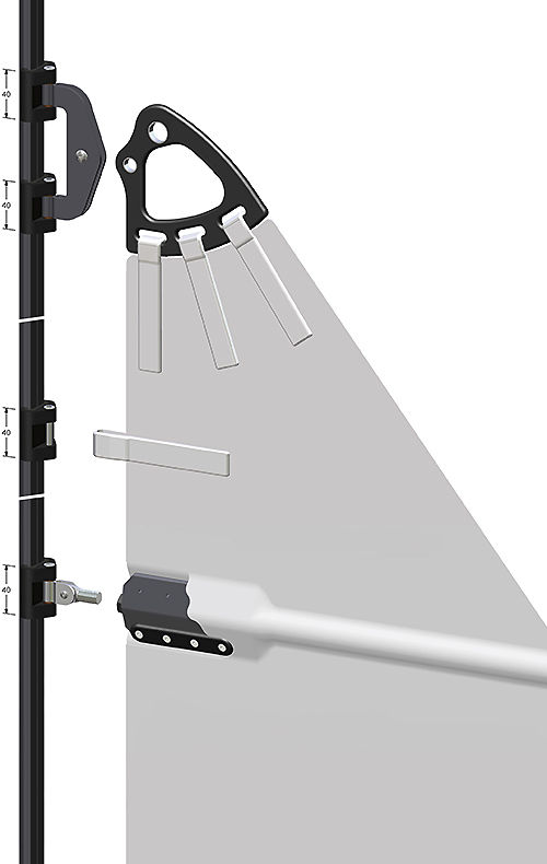 Mainsail batten slide terminal HS22.40 Antal