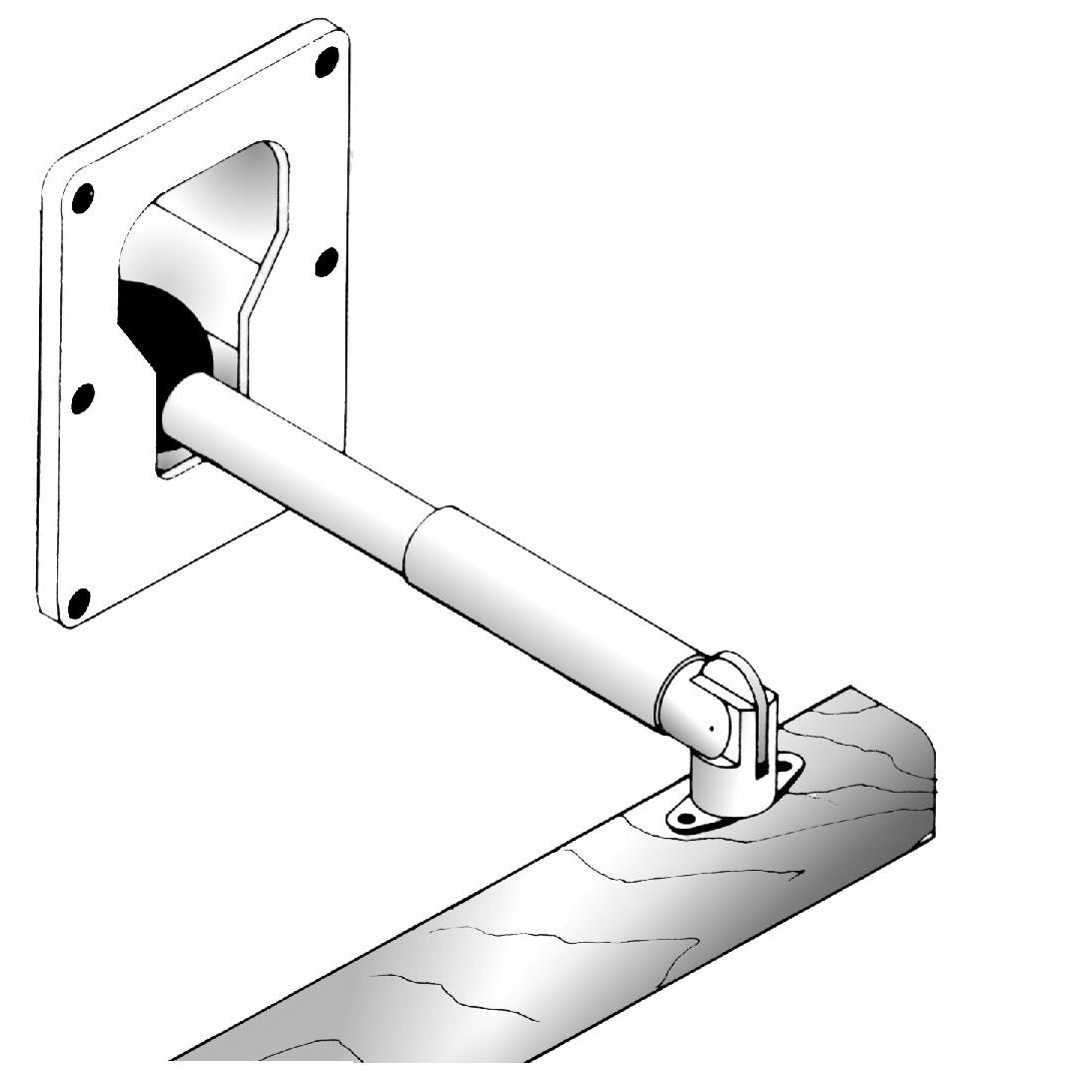 Boat tiller locking Lock Box Forespar