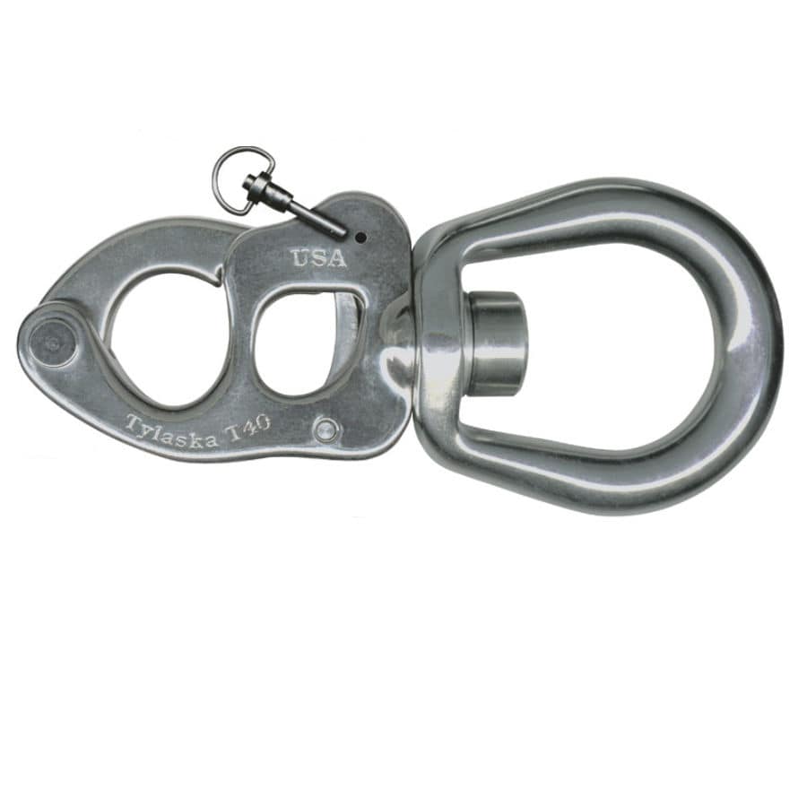 Snap shackle with swivel T40 LB Tylaska quickrelease / sheet