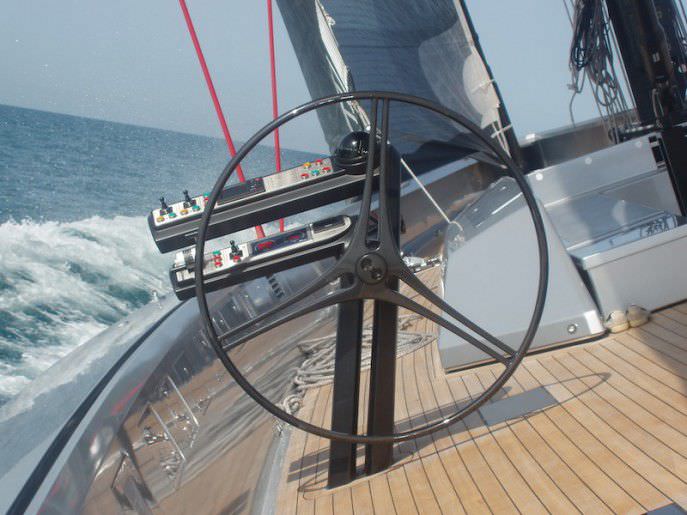 Sailboat steering wheel pedestal MAXI Solimar chain