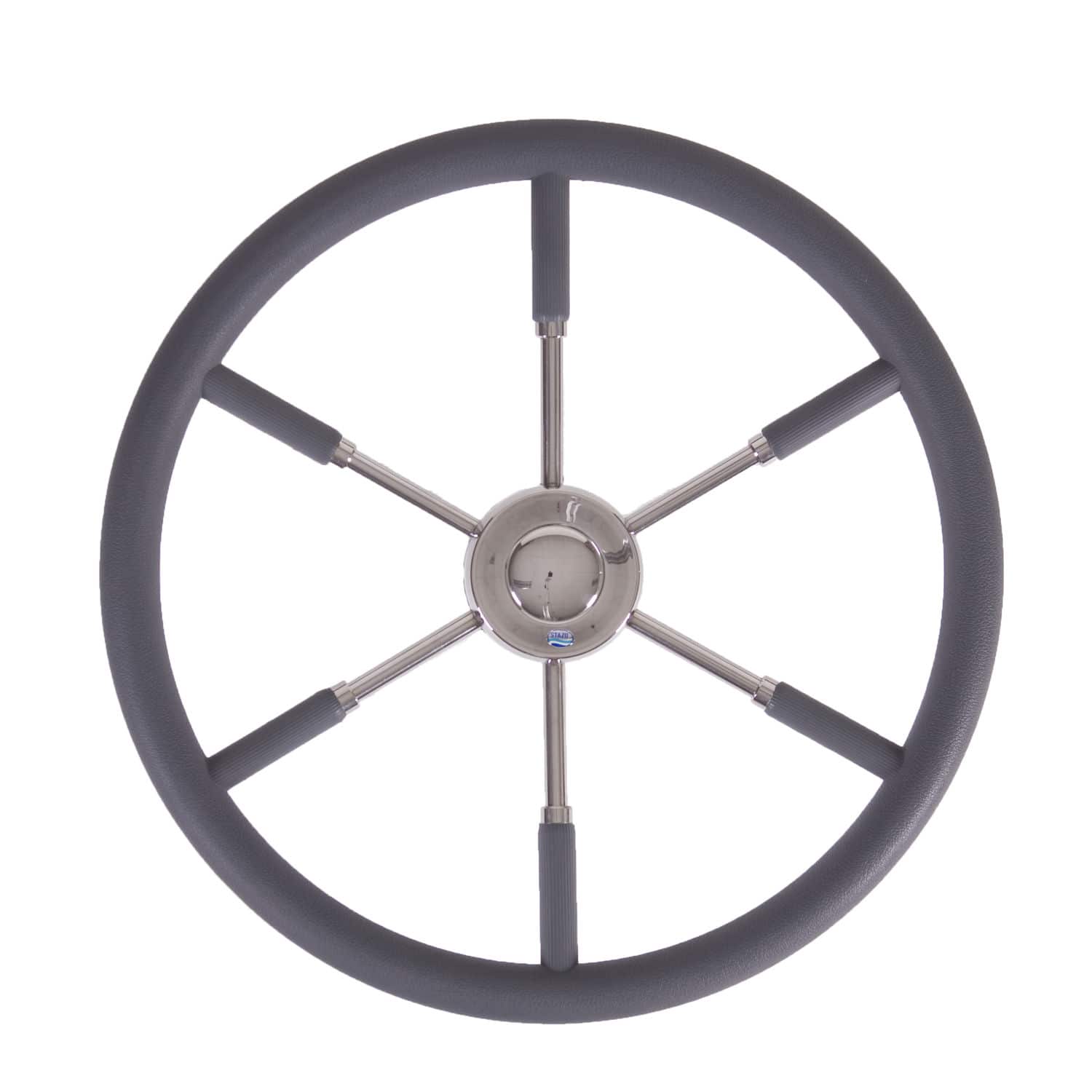 Polyurethanecoated power boat steering wheel 12 6 spokes Stazo