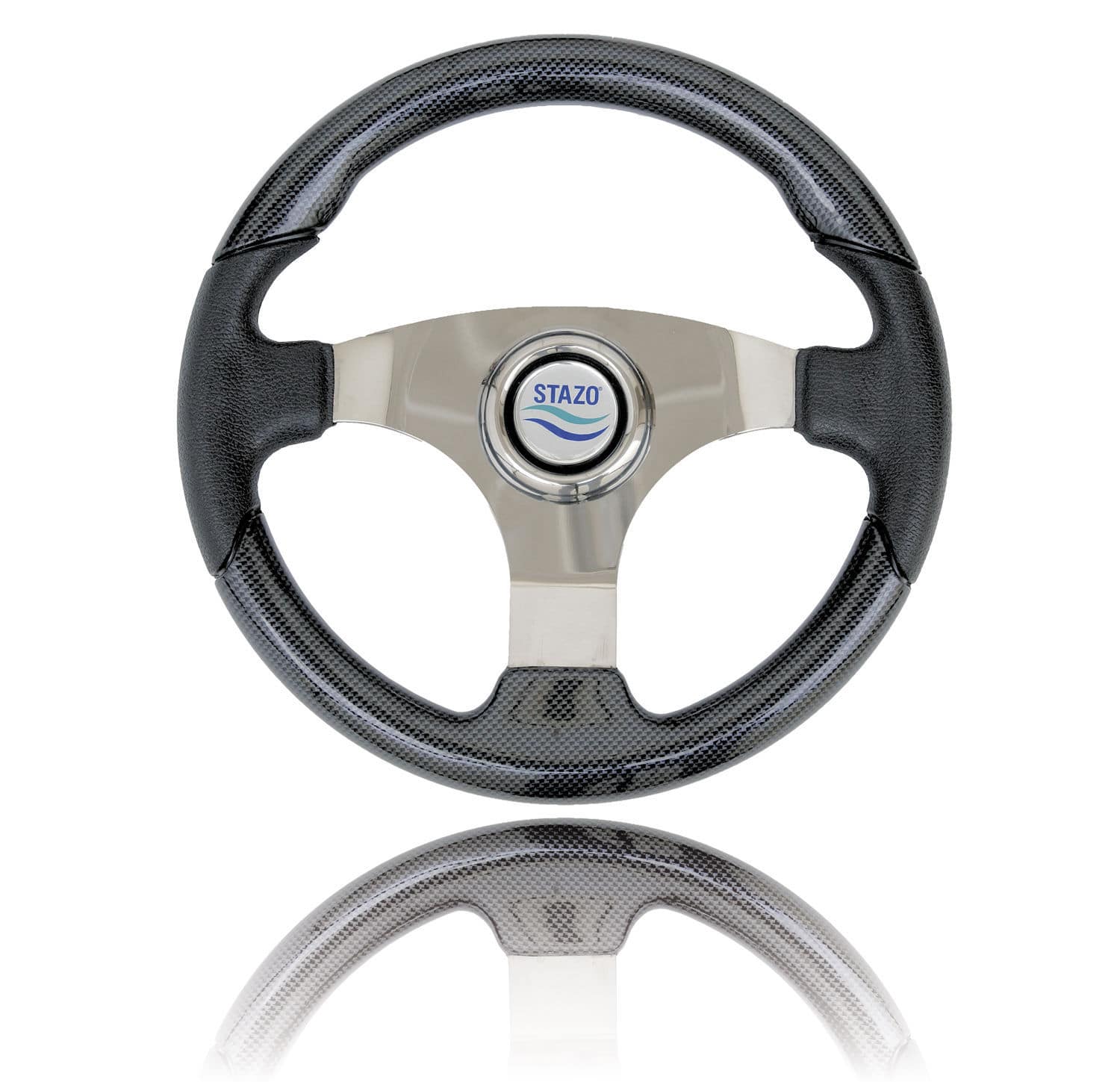 Carbon power boat steering wheel 67BC Stazo marine equipment bv