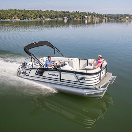 Outboard Pontoon Boat - Ap 215 Sb - Aqua Patio - 11-person Max.