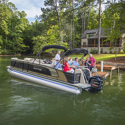 Outboard pontoon boat - AP 259 CBD - Aqua Patio - 15-person max.