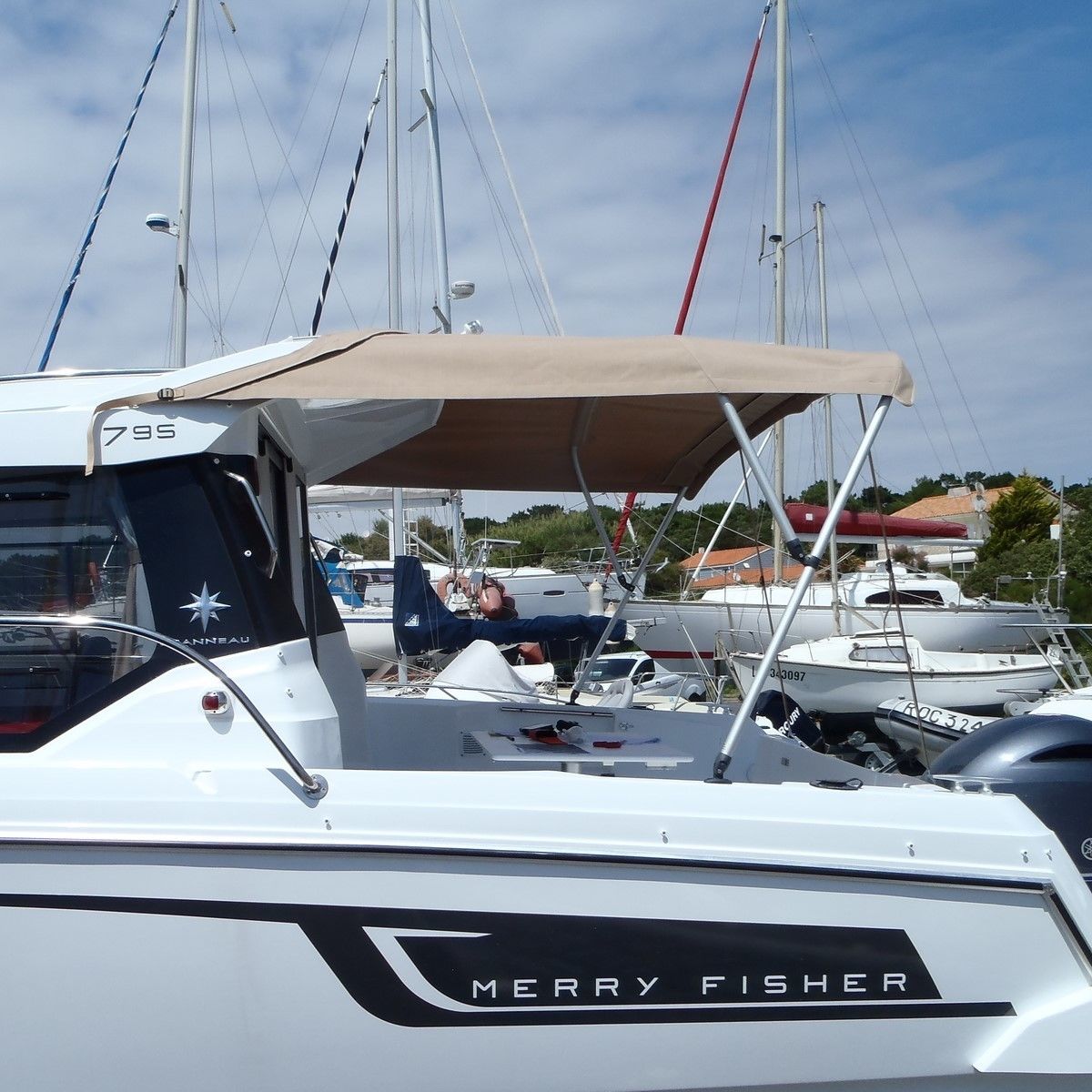 Boat sun awning CANOPY NVequipment cockpit / stainless steel frame