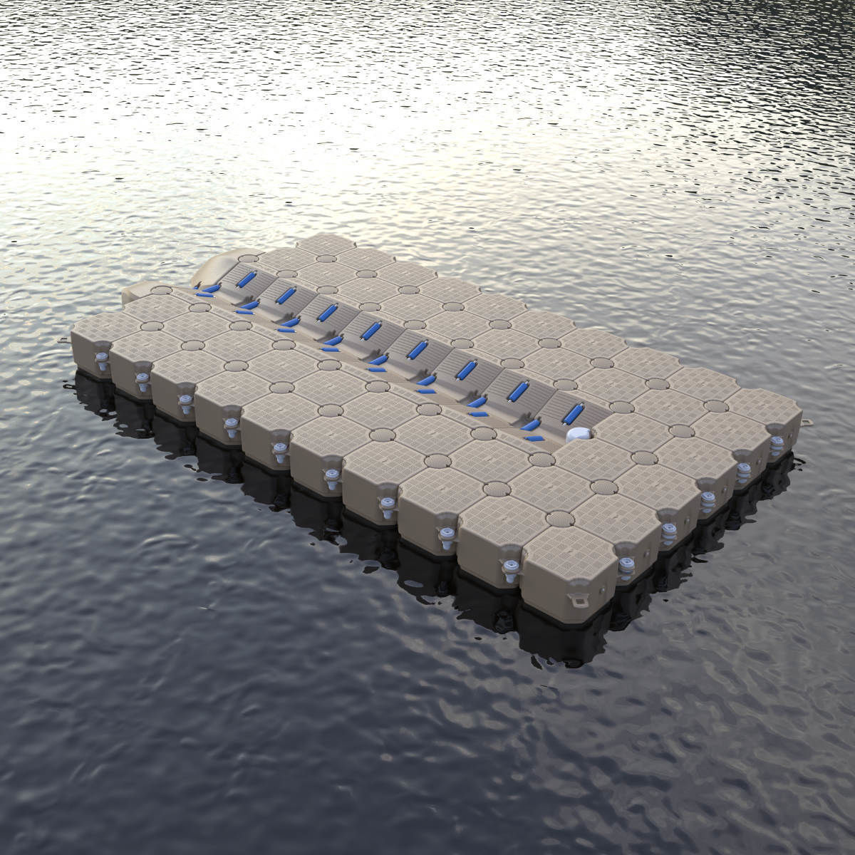 Floating Drive Module Floating dock - 18 ft - CANDOCK - modular / drive-on / for marinas