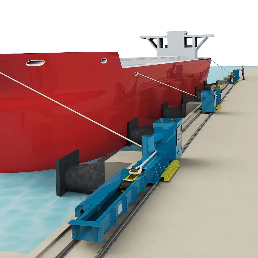 Ship automatic mooring system - DynaMoor - Trelleborg Marine and