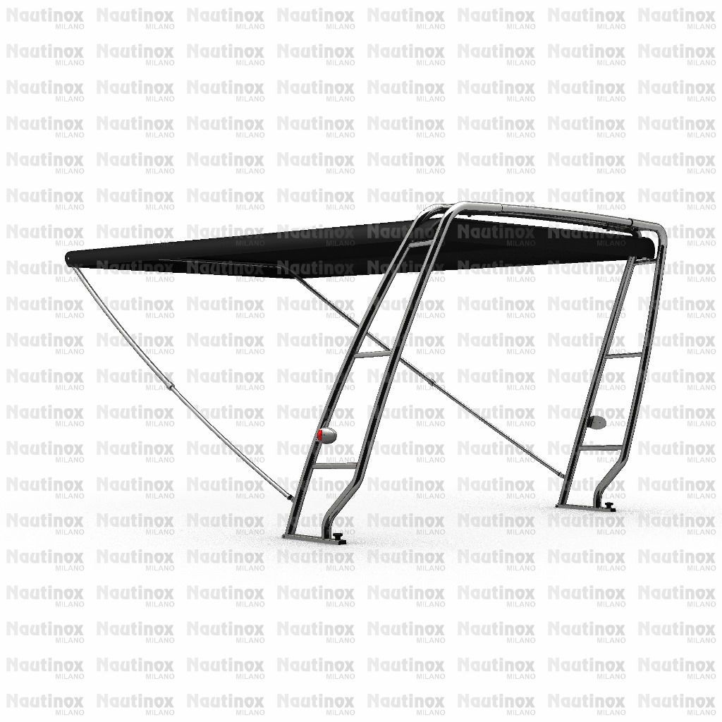 Boat roll bar 1960 T Nautinox with Bimini top