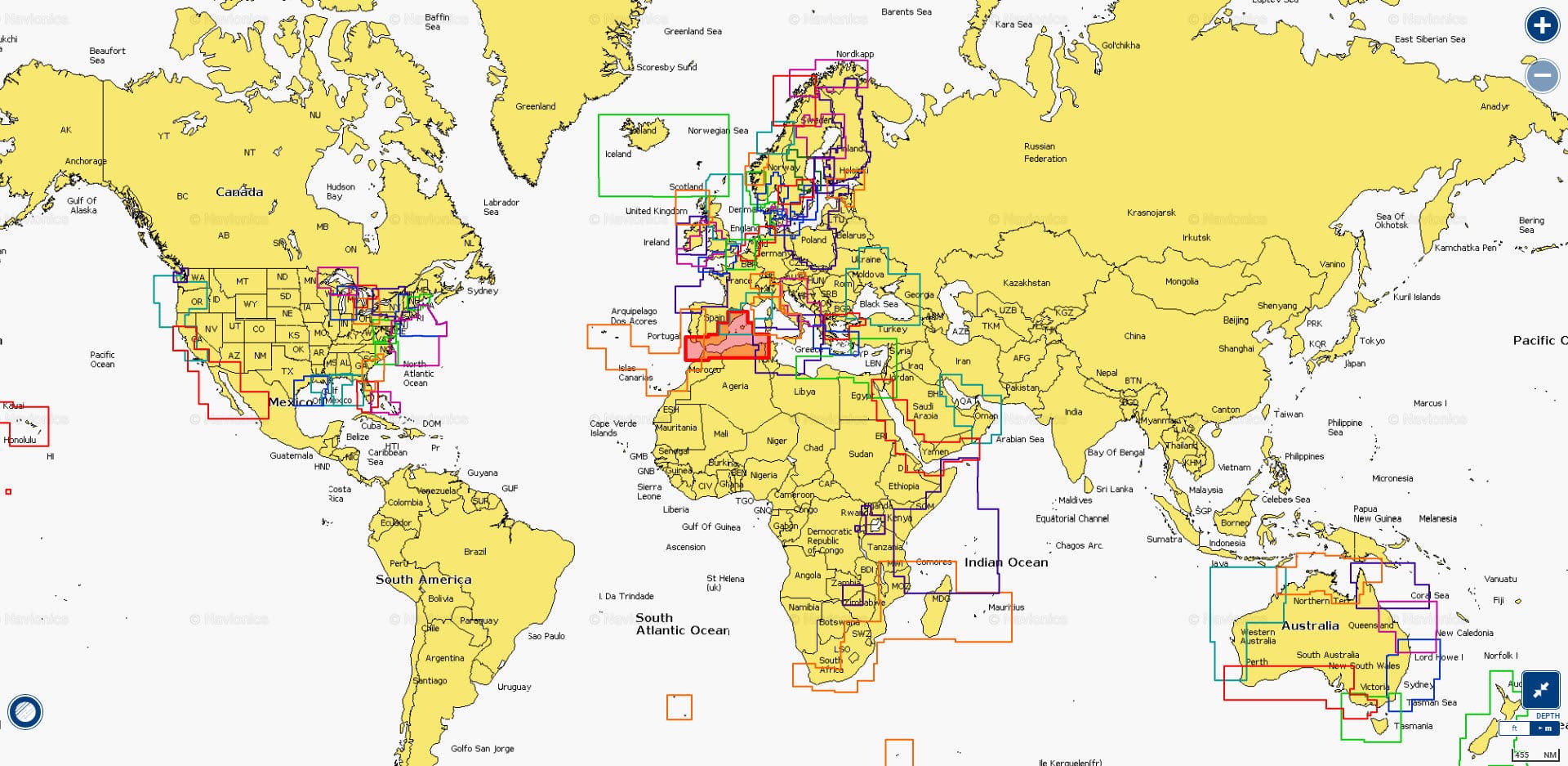 3D nautical chart PLATINUM+ Navionics digital