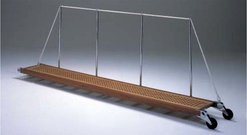 Boat gangway - CLASSIC - Pin-craft - manual / teak