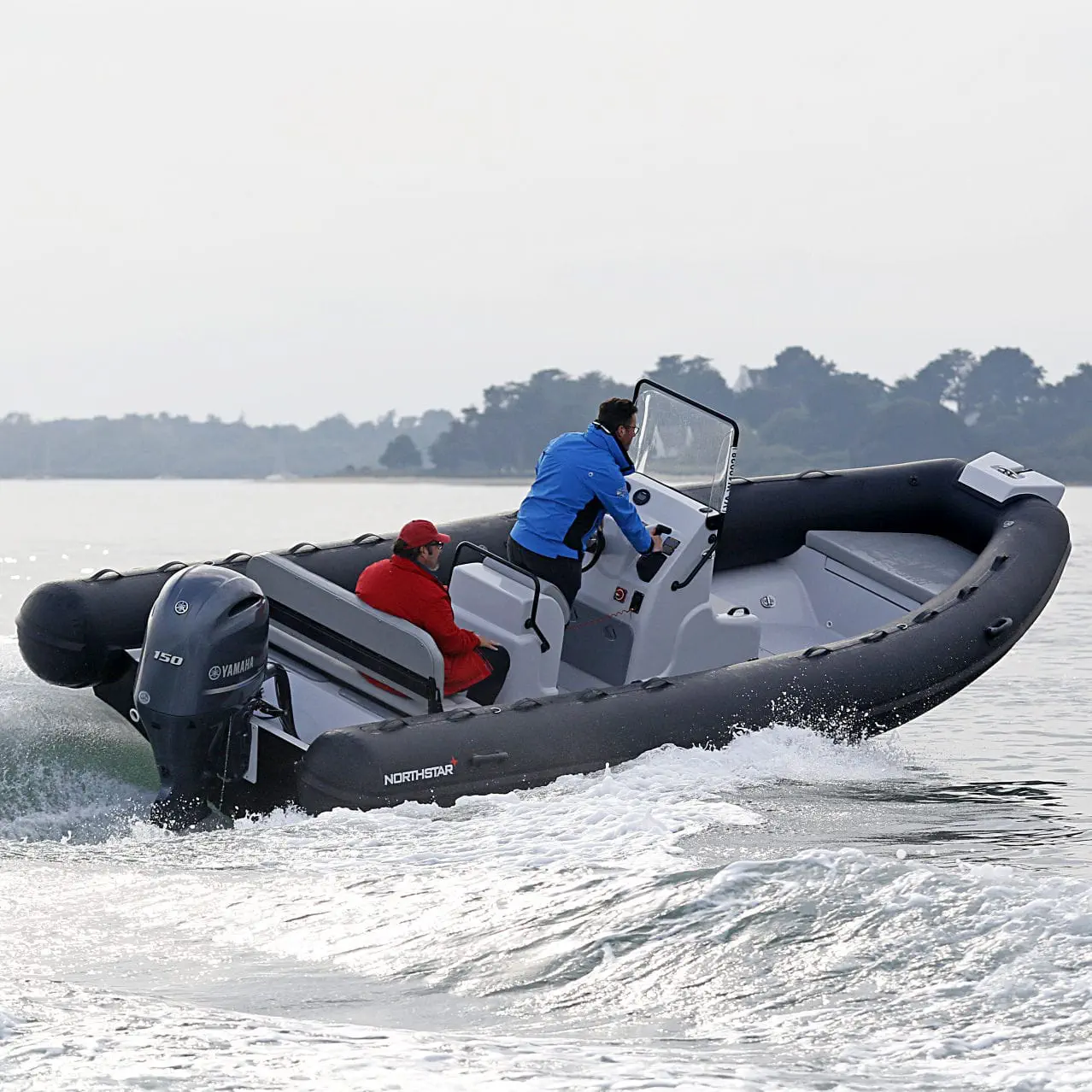 Inflatable Rubber Motor Boat with Outboard Engine - Rowing
