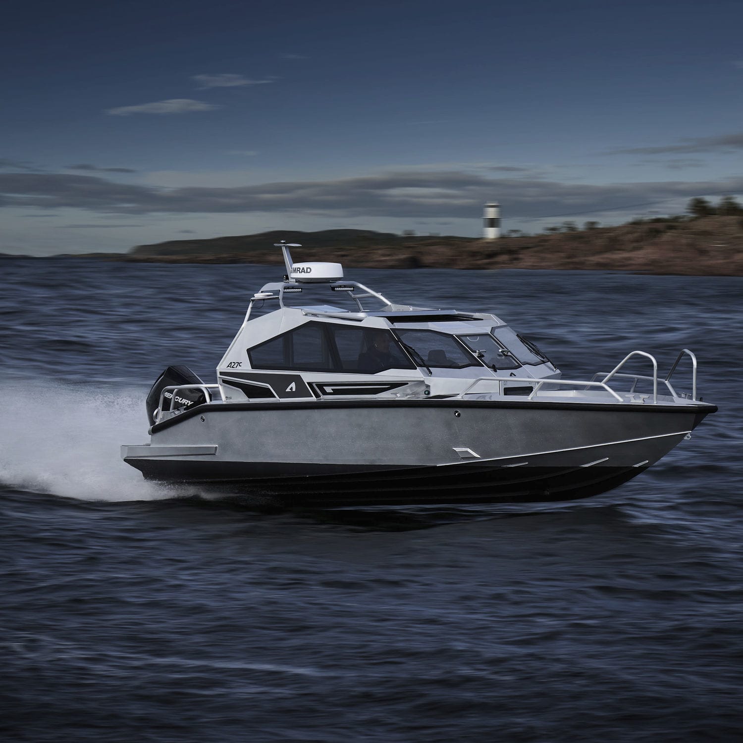 Outboard cabin cruiser - A27C - Anytec Sweden AB - hard-top / with ...