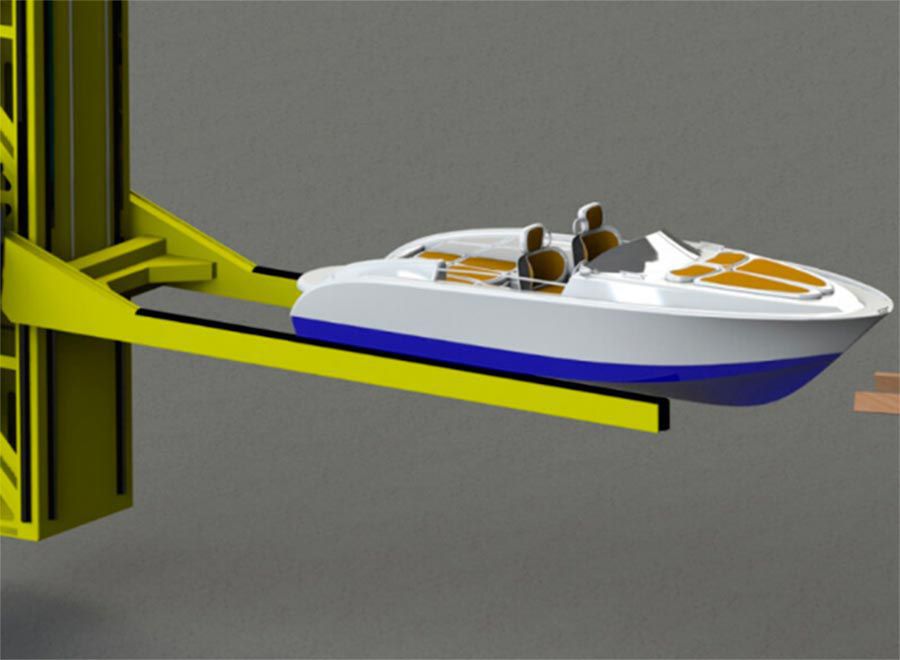 Dry boat storage lift RoofMounted GH Cranes & Components