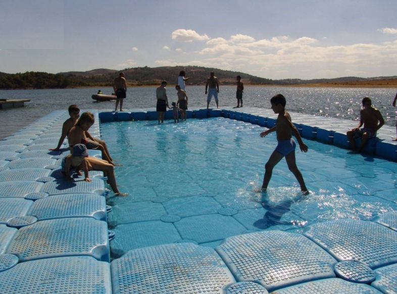 Floating swimming pool - Cubisystem - modular