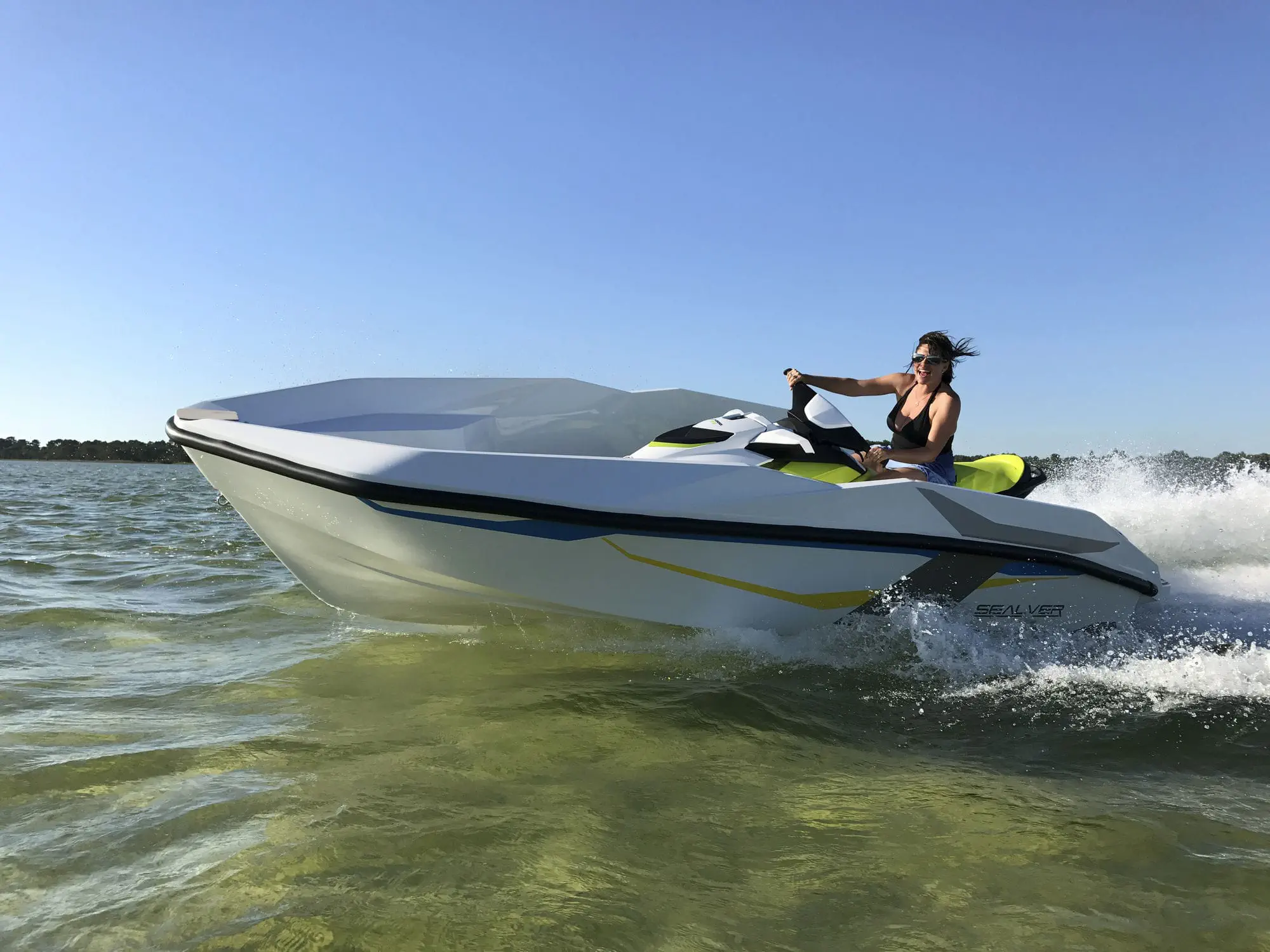 Jet-ski propelled runabout - WAVE BOAT 444 - SEALVER - 5-person 
