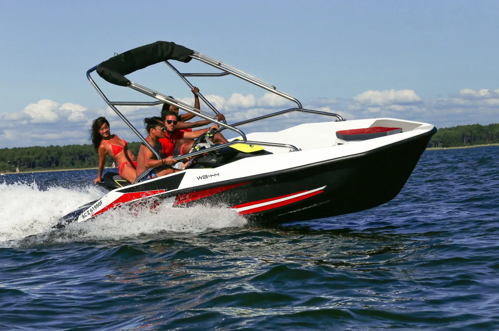 Jet-ski propelled runabout - WAVE BOAT 444 - SEALVER - 5-person 