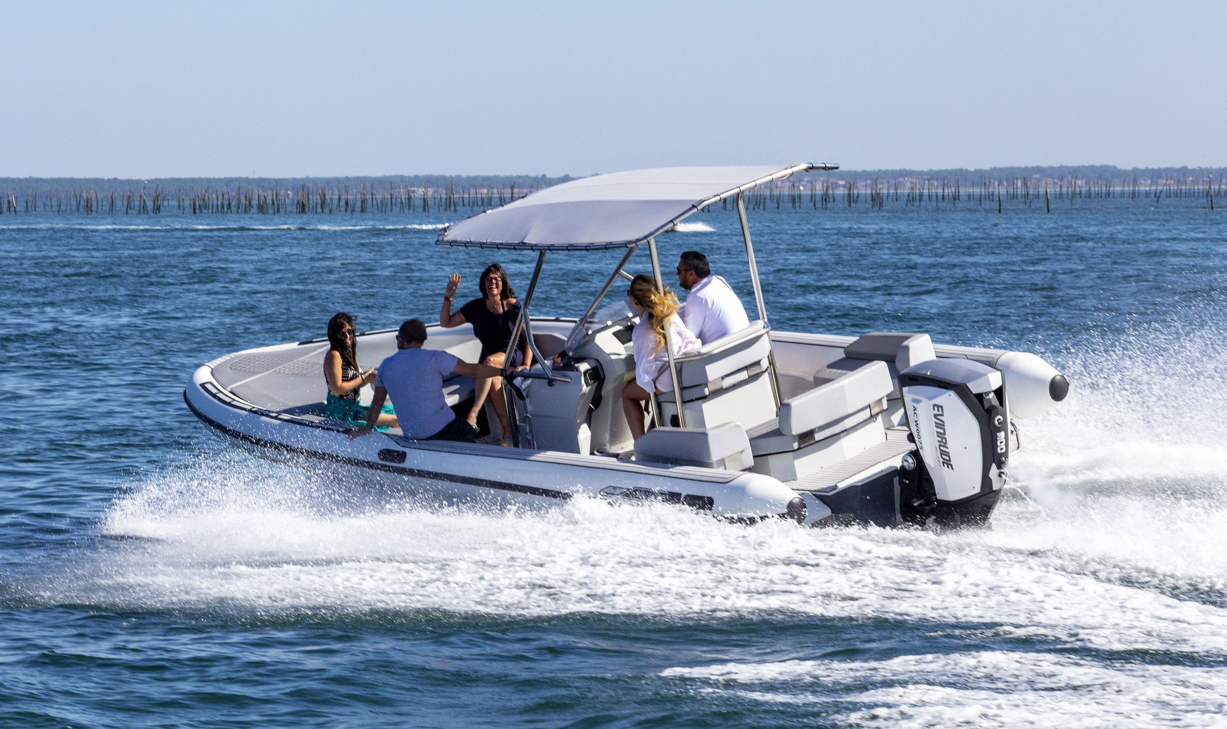 Outboard inflatable boat Z8 HYBRIS LINE Sealver diesel / twin