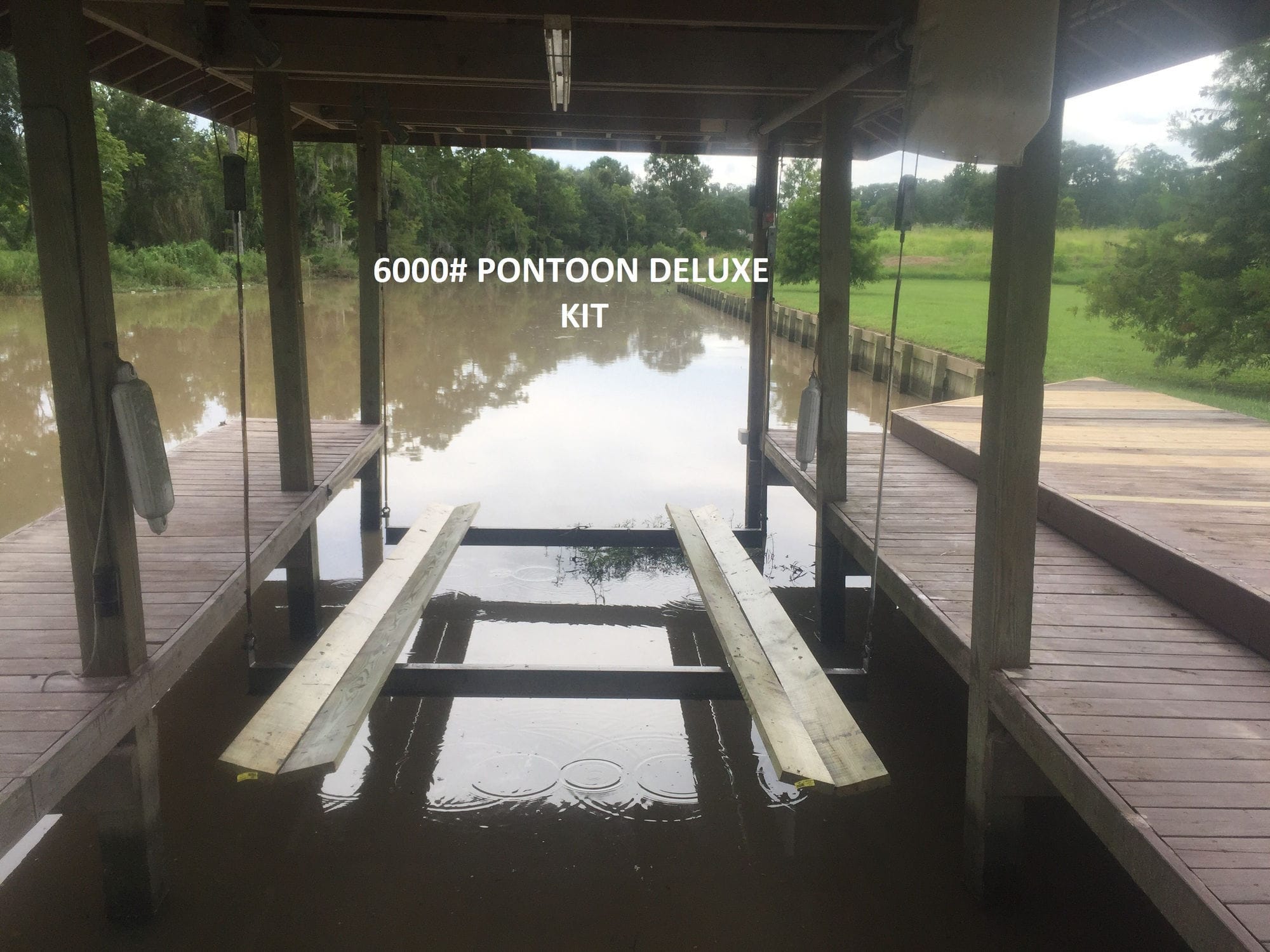 Pontoon boat lift clearance cradle