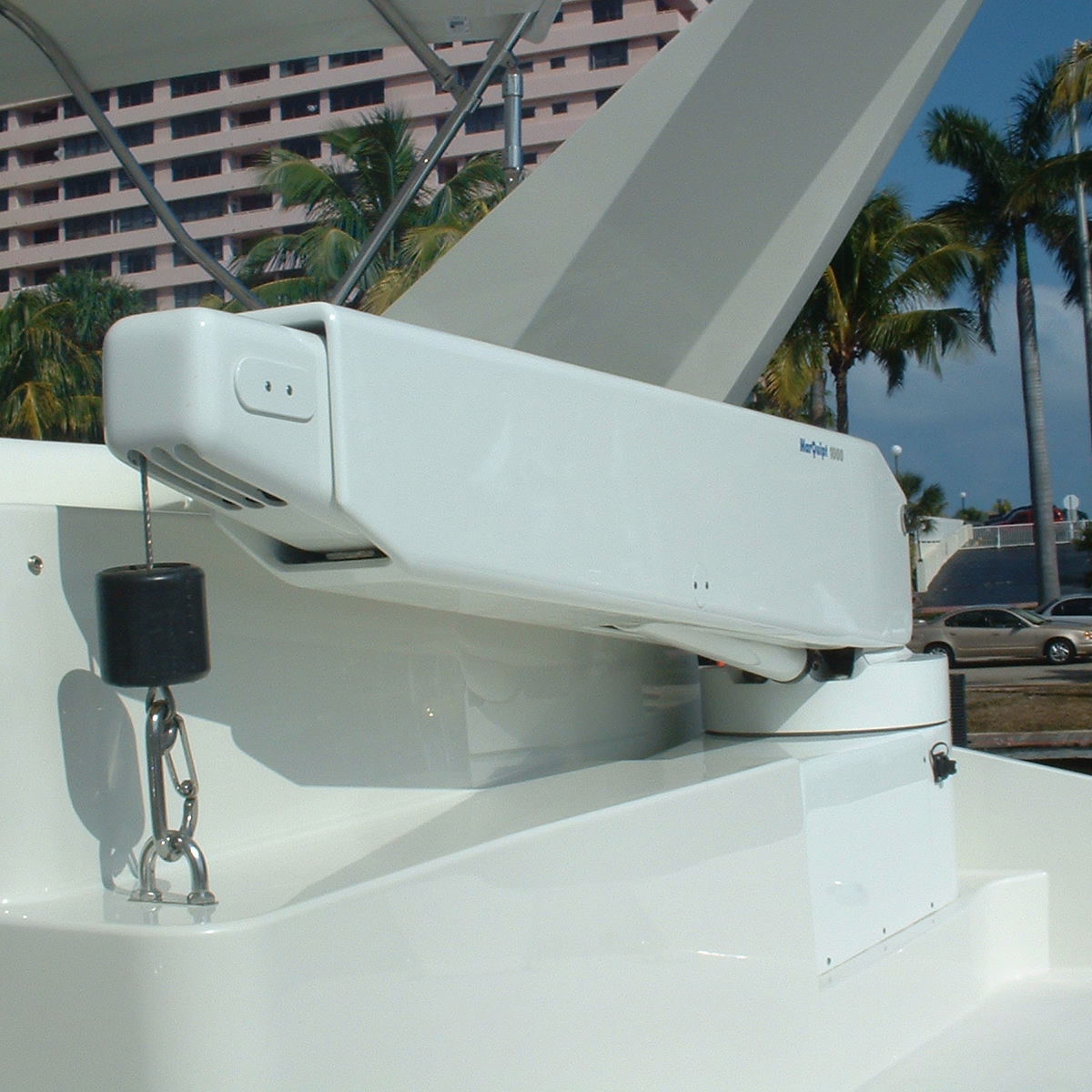 Tender davit MARQ 10 Mar Quipt hydraulic / rotating / telescopic