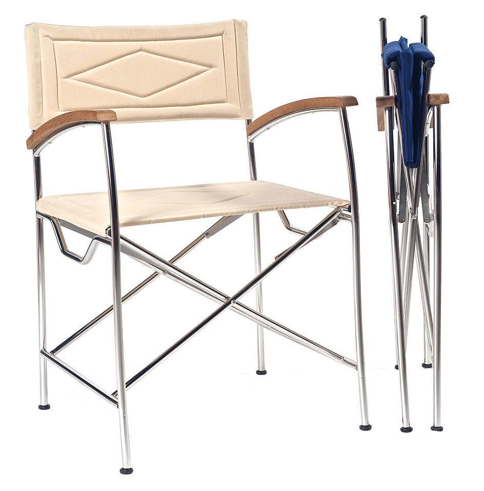 Boat director's chair 61.112 Atep Italia for yachts / folding / teak