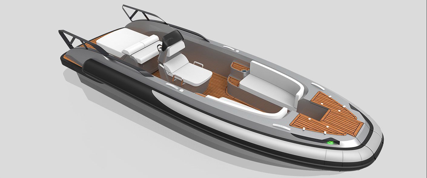 Inboard inflatable boat CC Line Yachtwerft Meyer RIB / center