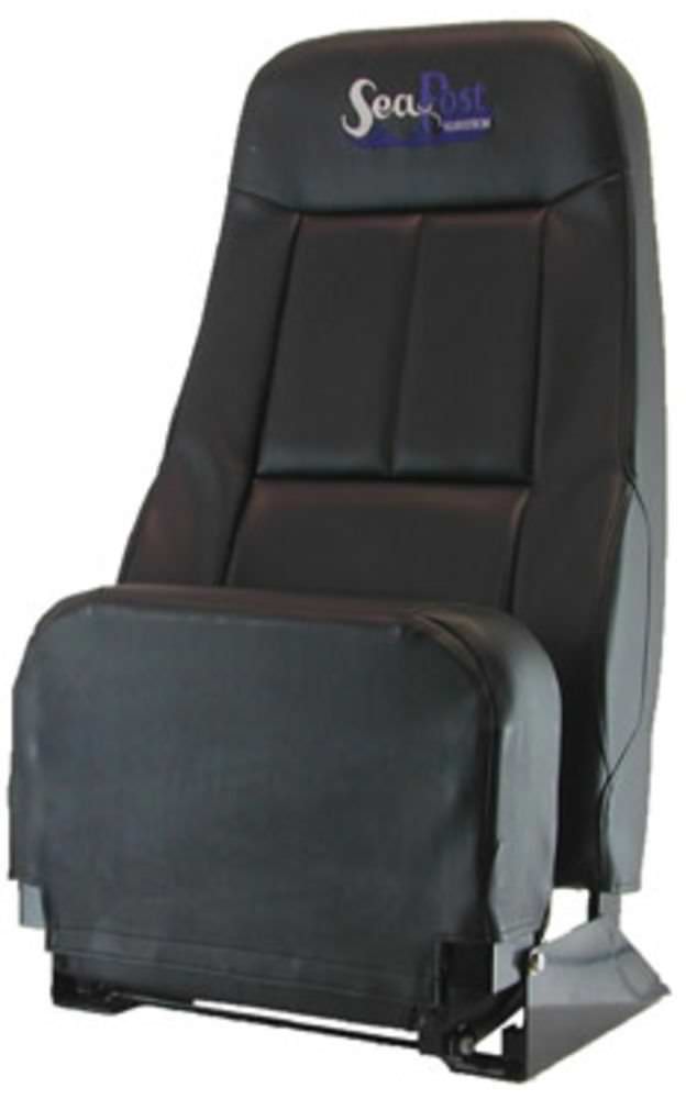 thumbnail image 2 of Fold Down High Back Boat Seat - Sand/Brown Marine Grade Vinyl For Pontoon & Fishing Boats 2 of 2