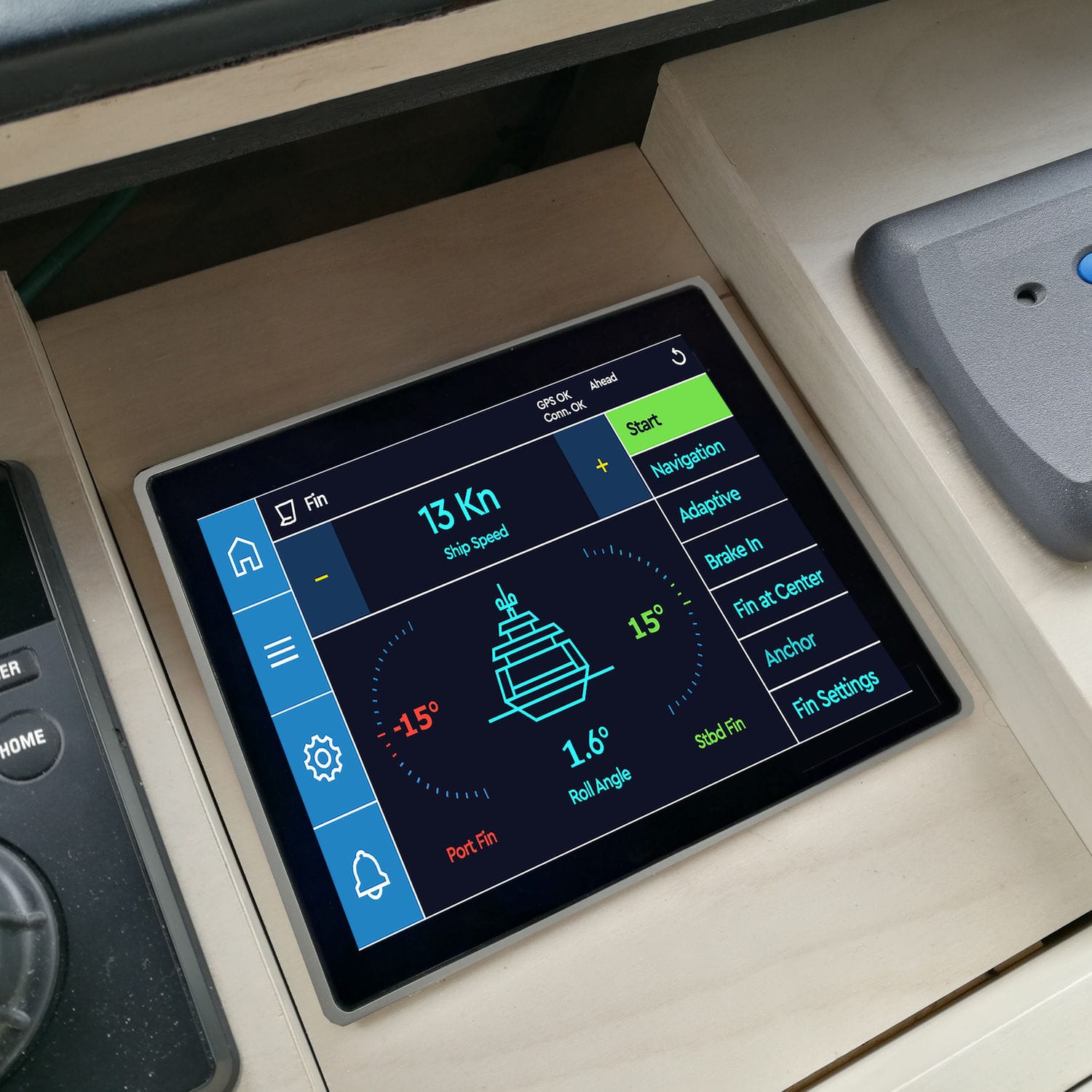 Electronic yacht stabilizer control system DIALOG CMC Marine