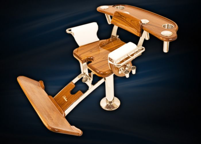 Teak fighting chair Classic Tuna Release Marine for boats / with