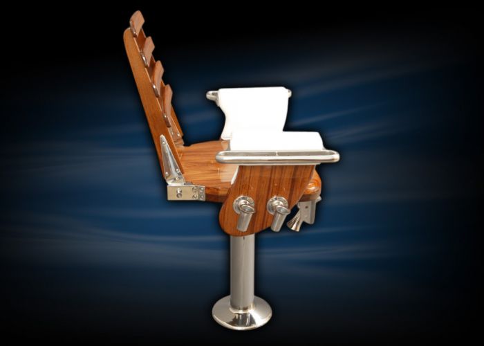 Teak fighting chair Sailfish Release Marine for boats / with armrests