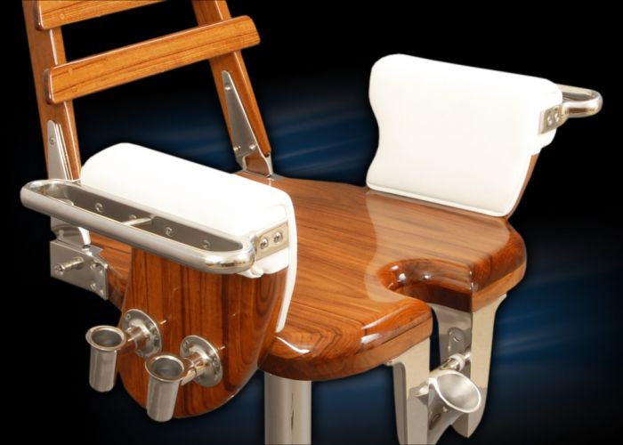 Teak fighting chair Sailfish Release Marine for boats / with armrests