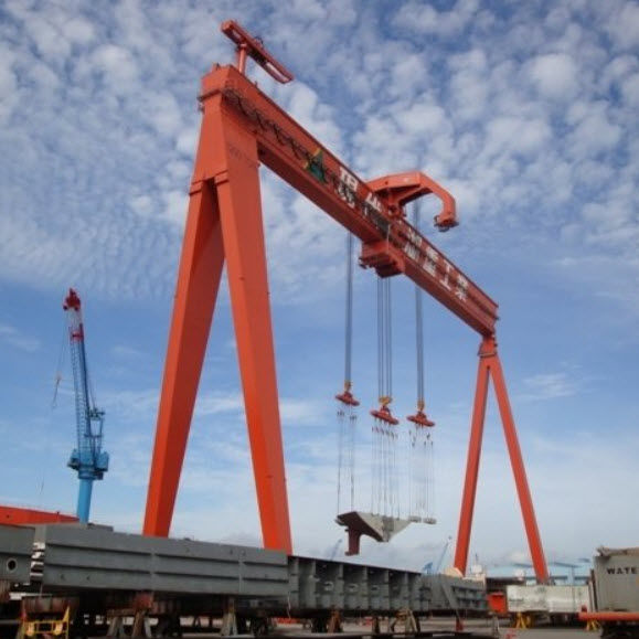 Shipyard crane GOLIATH Konecranes gantry
