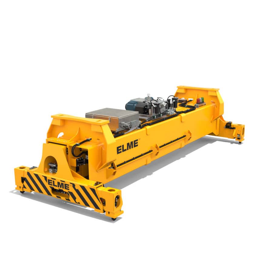 Loaded container spreader 8210 WTP ELME Spreader AB telescopic