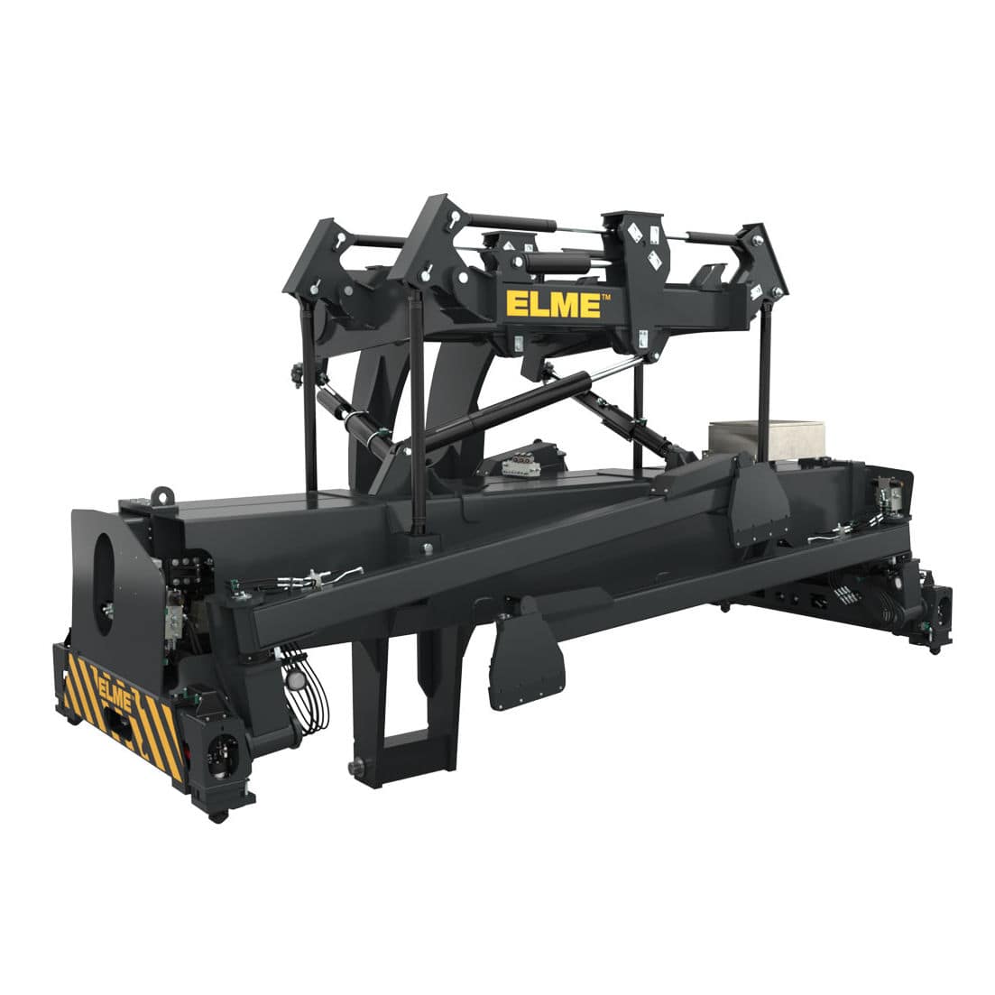 Loaded container spreader 878 WTP ELME Spreader AB trailer