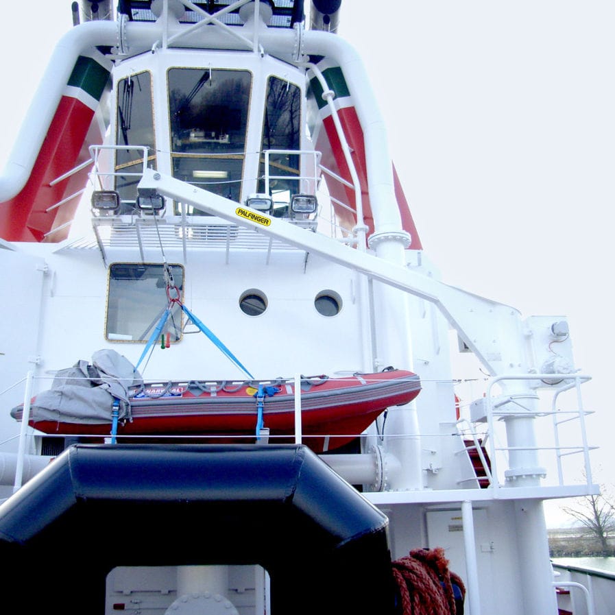 Ship davit SCMR series Palfinger Marine GmbH for rescue boats