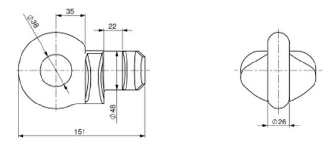 Container lashing hook / for ships / with eye / elephant foot - H-30 ...