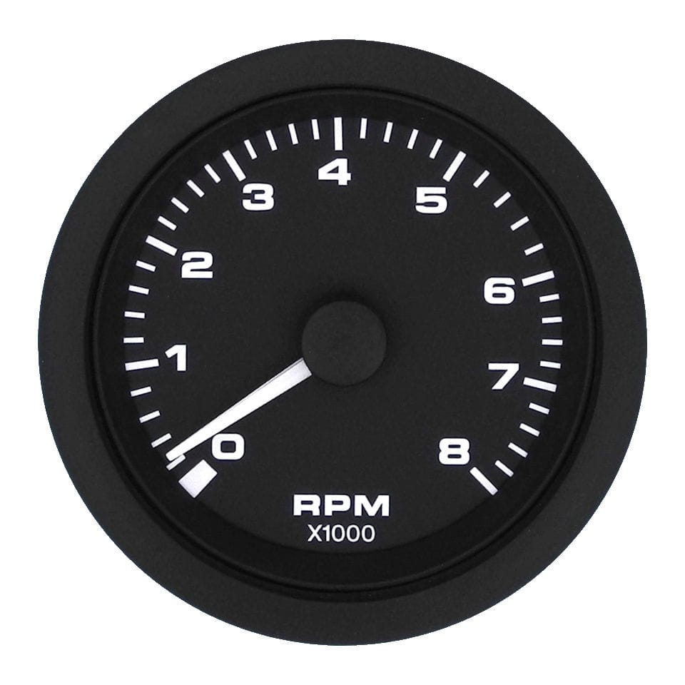 Analog tachometer Black Premier Veethree Electronics and Marine LLC