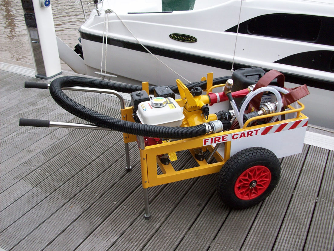Firefighting trolley FIRE CART Marina & Holiday Park Solutions Ltd RMCS for docks