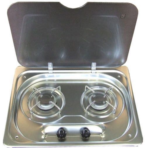 Gas cooktop 2FCOUV / 2FCOUVA FILAME Polska Sp z o.o. for boats / twoburner / with glass lid