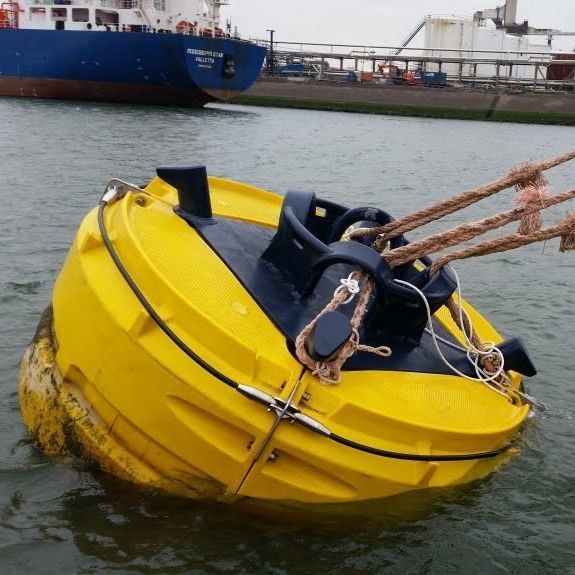 Mooring buoy AMR 14000 Mobilis polyethylene / steel / yellow