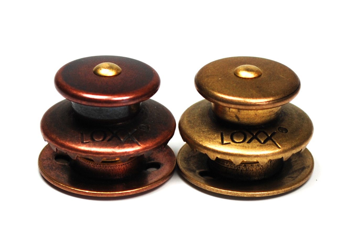 Boat snap fastener LOXX® XL Antique brass and copper Schaeffertec