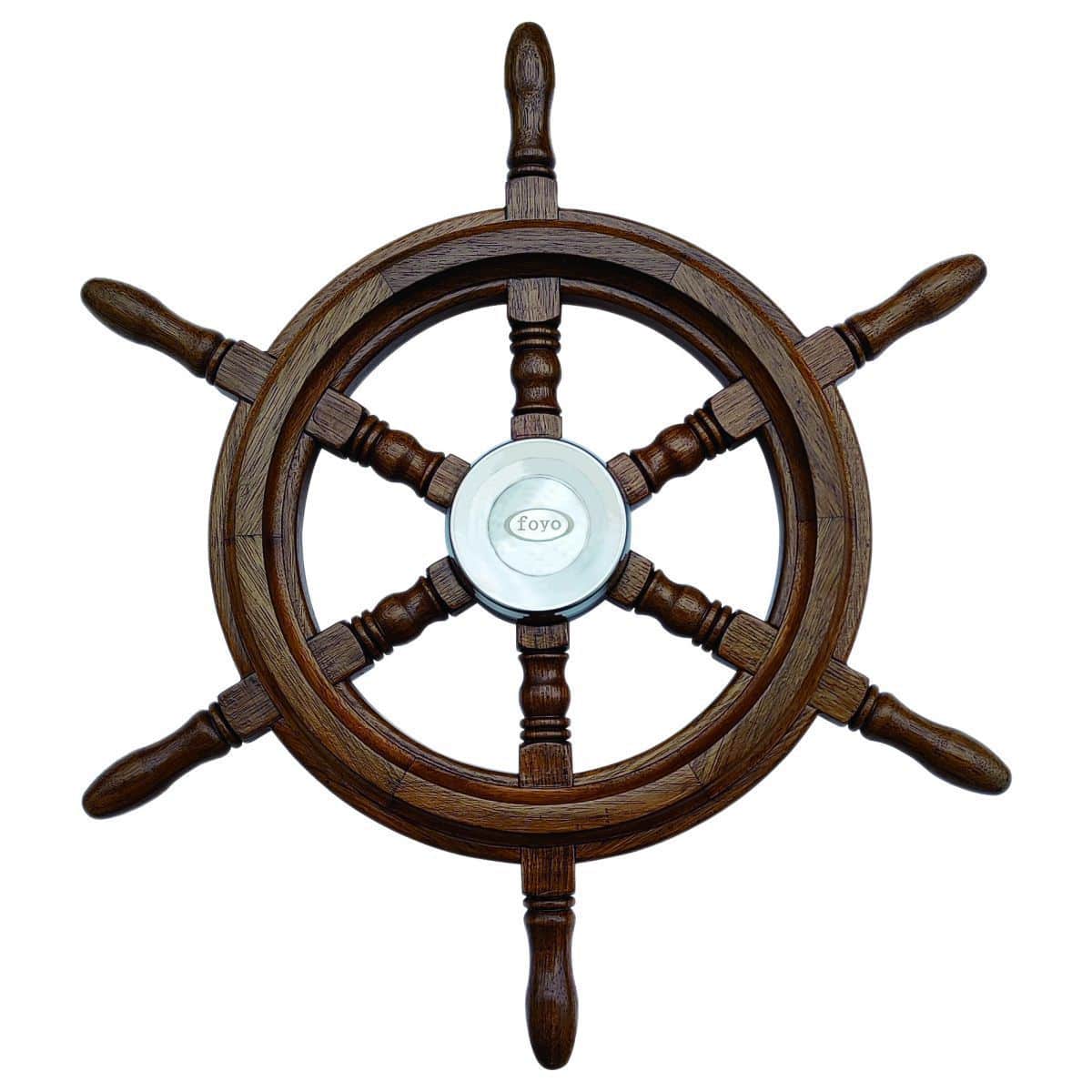 Teak power boat steering wheel - 73008-24 - AAA WORLD-WIDE ENTERPRISES ...