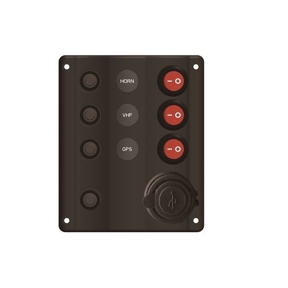 Boat switch panel 10027BKU AAA WORLDWIDE ENTERPRISES LTD. with