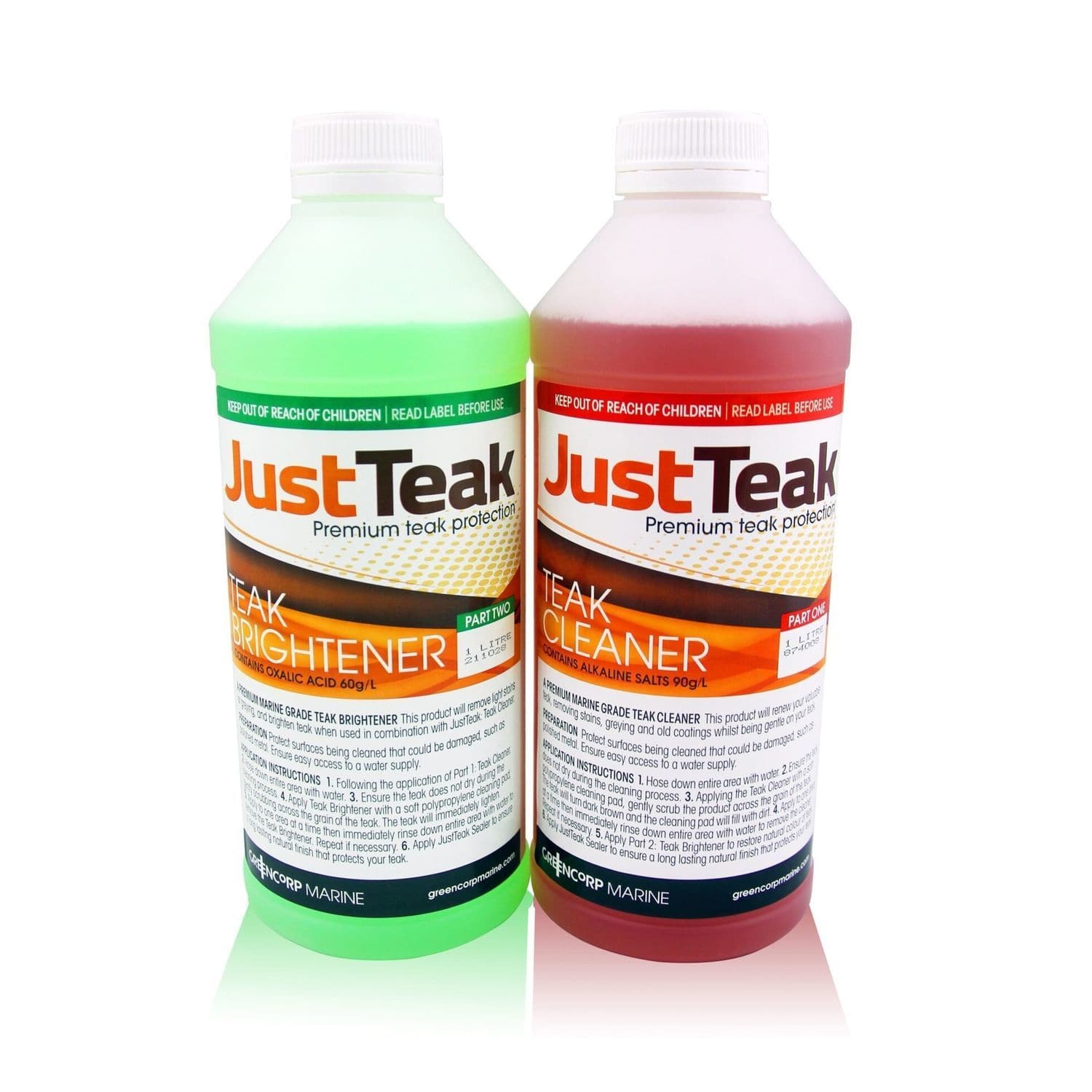 Teak cleaner JustTeak Greencorp Marine for boat