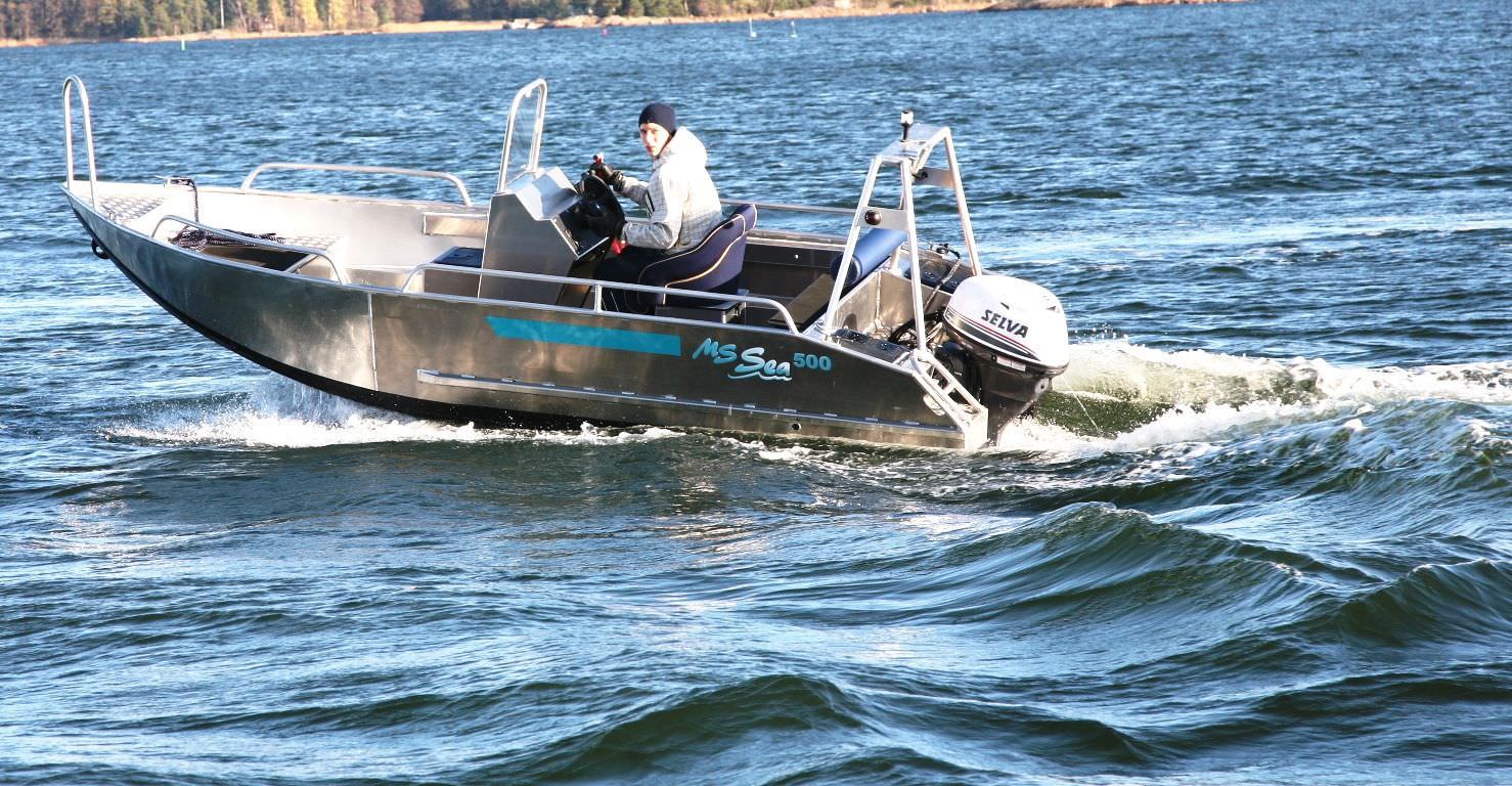 Utility boat professional boat - Ms SEA 500 - MS Boat - outboard / aluminum