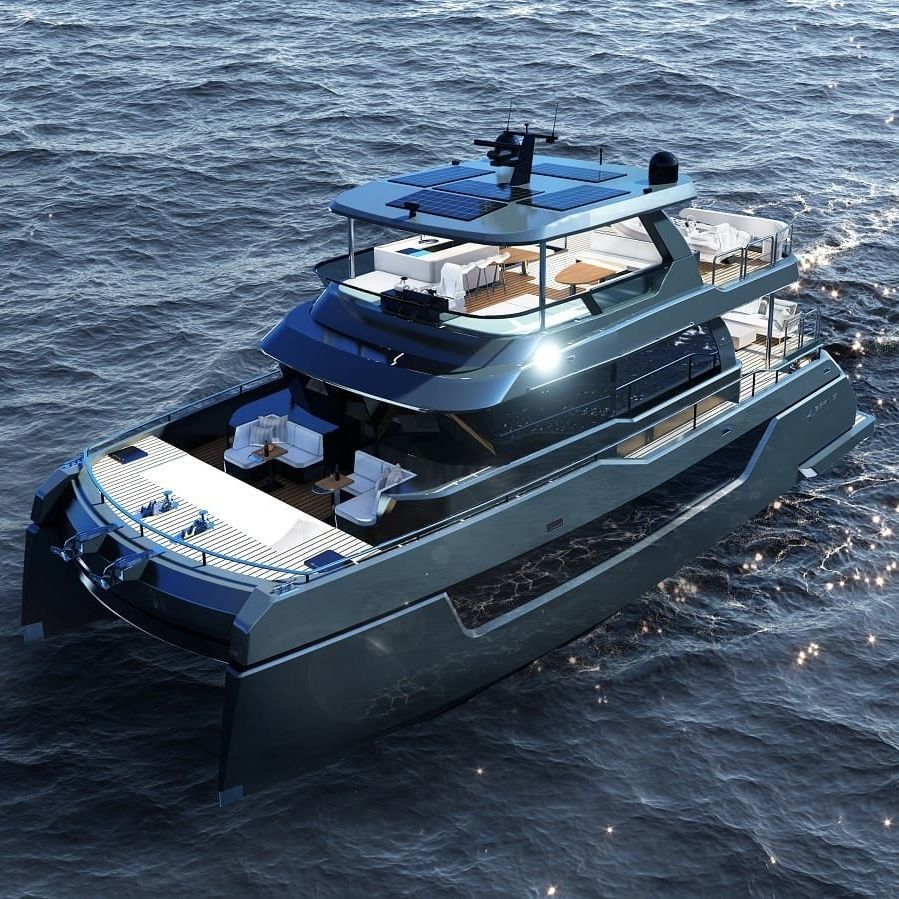 Catamaran motor yacht - B 60 CAT - Bering Yachts - cruising / flybridge ...