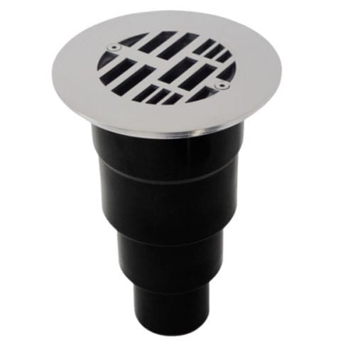 Stainless steel floor drain B.Hepworth and Co. Ltd. for boats / round