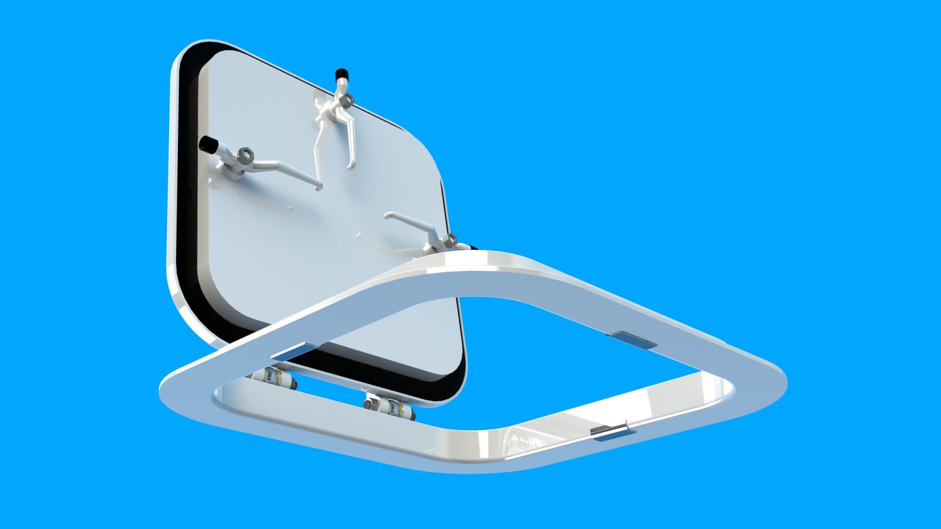 Boat deck hatch HWTPRXHN series Bofor Marine Products for yachts / square / opening